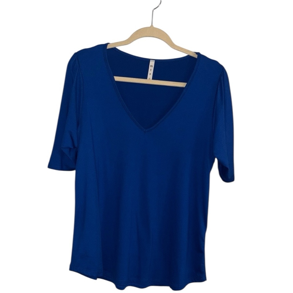 MTS Royal Blue V-Neck Short Sleeve Top